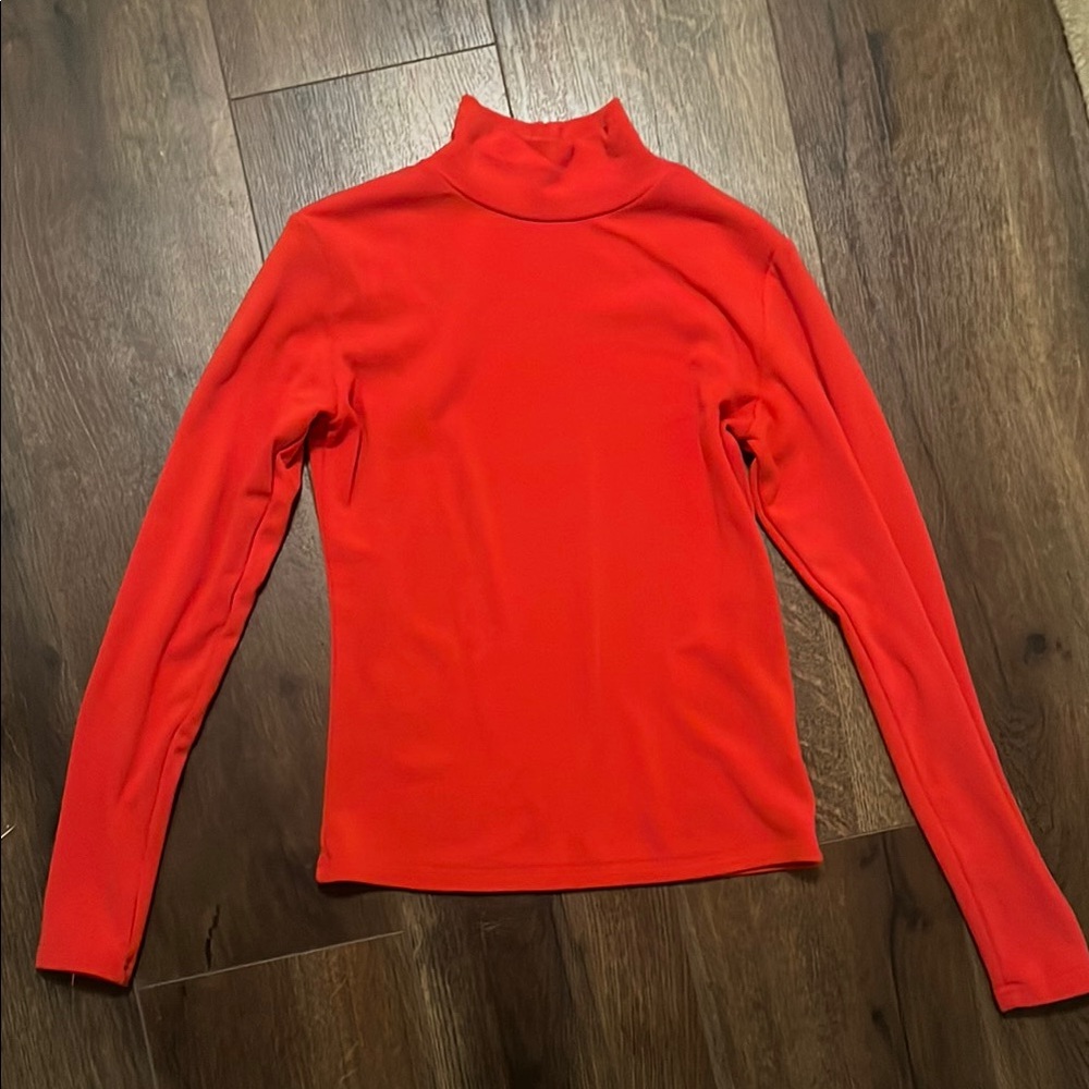 Red Women's Long Sleeve Top